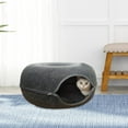 thumbnail image 4 of DOLITY Cat Tunnel Bed Cat House Pet Accessories Kitten Semi Closed Hideout with Zipper Deep Gray 50cm, 4 of 8