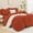04-Burnt Orange, variant on ANGENIA 7 Pieces King Size Comforter Sets Dark Emerald Green - Bed in a Bag Lightweight Fluffy All Season Bed Sets with Comforter, Sheets, Pillowcases & Shams