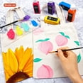 thumbnail image 6 of Fabric Paint, Shuttle Art 18 Colors Permanent Soft Fabric Paint in Bottles (60ml/2oz) with Brushes, Palette, Stencils, Textile Paint for T-shirts, Shoes, Jeans, Bags, Art Crafts, 6 of 7