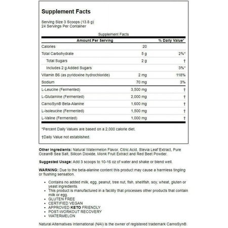 MRM Nutrition - Reload BCAA+G Post-Workout Recovery Powder Watermelon - 11.6 oz.