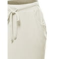 thumbnail image 5 of A2Y Women's Elastic Waist Self Tie Tulip Hem Side Pocket Skirt Bone XL, 5 of 5
