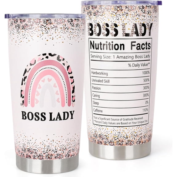 Boss Lady Gifts for Women - Bosses Day Gifts for Women - Unique Birthday Christmas Appreciation Gift for Bosses - Femal Boss Day Gift Ideas - 20 oz Stainless Steel Tumbler