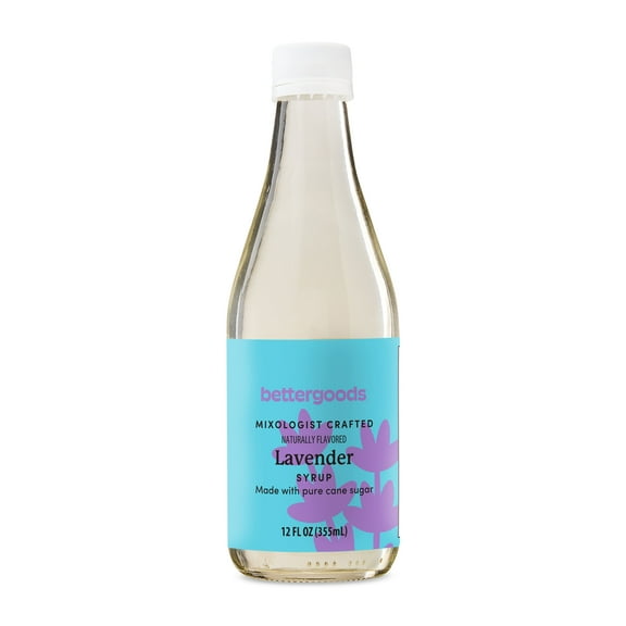 bettergoods Lavender Simple Syrup, 12 fl oz, Glass Bottle