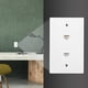 thumbnail image 2 of Panel de pared blanco CAT6 doble para uso doméstico, para suministros de construcción de oficinas de hoteles, 2 of 8