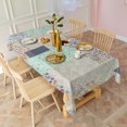 thumbnail image 3 of Pioneer Flower Floral Print Pattern Rectangle Tablecloth 60"x102",Waterproof Polyester Rectangle Table Cloth, Wipeable Spillproof Polyester Tablecloth for Dining, Camping, Indoor and Outdoor, 3 of 6