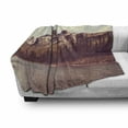 thumbnail image 3 of Mountain Soft Flannel Fleece Blanket, High Canadian Rock Mountains and River with Trees Cloudy Sky Snow Tops Landscape, Cozy Plush for Indoor and Outdoor Use, 60" x 80", Multicolor, by Ambesonne, 3 of 6
