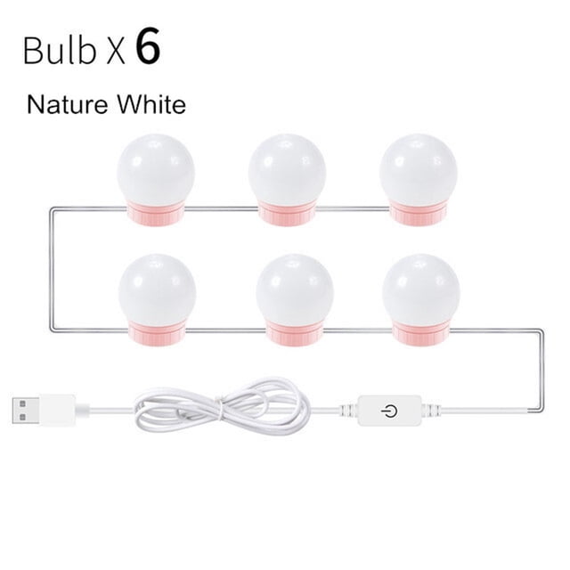 LED Makeup Mirror Light Bulb Lights Stepless Dimmable Wall Lamp 6 10 14Bulbs Kit for Dressing Table ,Widely Use