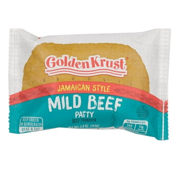 Golden Krust Mild Beef Jamaican Frozen Appetizer Patties, 1ct, 5oz (142g)