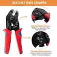thumbnail image 2 of Herramienta de prensado de cables Amliber Ratchet para terminal de barril abierto, 2 of 7