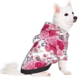 thumbnail image 2 of Honeii Peonies And Roses Print Small Dog Hoodies Pet Hooded Sweatshirts Fall Winter Puppy Cat Sweaters Warm Clothes for Small Dogs Outfits Costume-X-Large, 2 of 7
