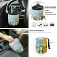 thumbnail image 4 of Yuyamidu Sunflower Front Car Seat Covers Full Set of 12 Daisy Steering Wheel Cover Seat Belt Pads Center Console Pads Trash Bin Phone Holder Rearview Mirror Cover Cup Mat Keychain, Pack of 12, 4 of 7