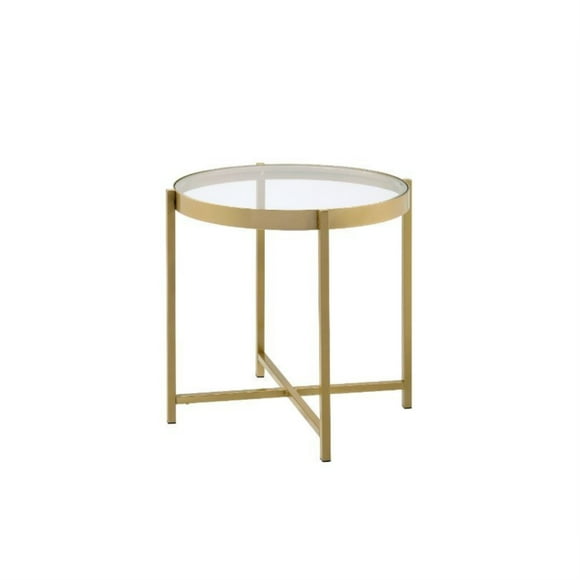 Acme Furniture 82307 End Table, Gold Finish
