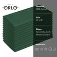 thumbnail image 6 of House of Orlo Hemstitched Cotton Napkins, 12 Pack, 18"x18", Olive Green, 6 of 6