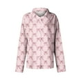 thumbnail image 4 of AUNVITO Women's Valentine's Day Shirt Long Sleeve Turn-Down Collar with Valentine Print and Button Front Casual and Romantic Style, 4 of 5