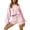 Pink, variant on qolati Tow Piece Outfits for Women Floral Print Long Sleeve Cropped Tops with Elastic Waist Shorts Loungewear Suits Y2k Loose Fit 2023 Vacation Tracksuit Sets