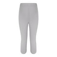 thumbnail image 6 of NANAIQ Women's Fashion Solid Color Casual Yoga Capri Leggings - High Waist Tummy Control Workout Pants for Gym, Yoga & Daily Wear | Soft Yoga Activewear Gray S, 6 of 8