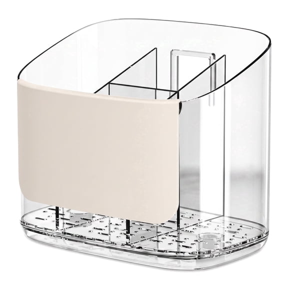 Utensil Holder for Kitchen Counter,Plastic Cutlery Storage Organizer Holder Silverware Holder Drying Rack for Fork Spoon Spatula