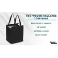 thumbnail image 3 of Non-Woven Insulated Tote Bags Set of 10, Bulk Pack - Reusable, Great for Picnic, Camping, Beach, Outdoor Activities - Black, 3 of 5