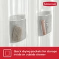 thumbnail image 6 of Rubbermaid Clear Heavyweight Waterproof PEVA Shower Curtain Liner with Storage Pockets, BPA-Free, 70 x 72 Inches, 6 of 10