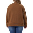 thumbnail image 3 of Agnes Orinda Women's Plus Size Halloween Outfits Knit Cardigan V Neck Long Sleeve Button Down Fall Winter Sweater Coat with Pockets 3X Dark Brown, 3 of 6