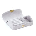 thumbnail image 1 of tredstone Jewelry Box Lid Arch Face Solid Color Package Boxes Small Soft Smooth Storage Holder Rings Necklace Beads Travel Light Grey, 1 of 6