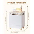 thumbnail image 2 of Robud Wooden Toy Dishwasher for Kids Ages 3+, Realistic Dishwashing Playset with Dishes Cups Utensils Dish Rack & Cloths, Interactive Cleaning Role Play Addition to Play Kitchen, Birthday Gift, 2 of 9