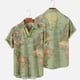 thumbnail image 2 of Playeras Interiores Hombre Cuello V Camisa Corta Con Estampado De Mapa De Primavera Y Verano Para Hombre, Camisa Con Solapa Totalmente Estampada Y Bolsillo, 2 of 6