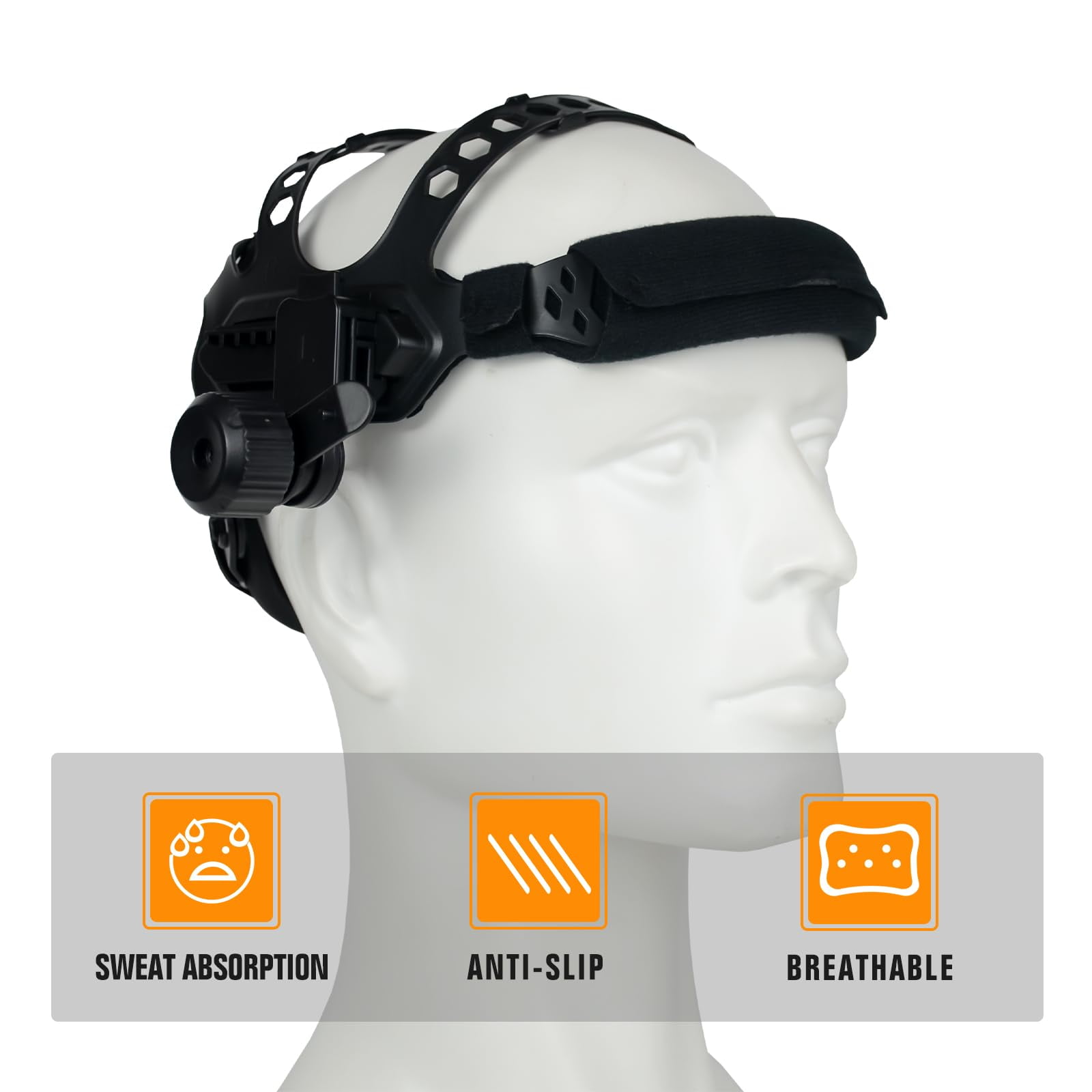 TRQWH Replacement Headgear for Welding Helmet - Round Hole Welding Hood Headgear Comfortable & Flexible Welding Helmet Headgear Welding Helmet Accessories