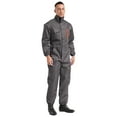 thumbnail image 3 of Linjinx Men's Long Sleeve Coverall Work Wear Cotton Blend Jumpsuit Visibility Twill Boilersuit Gray 185/3XL, 3 of 6