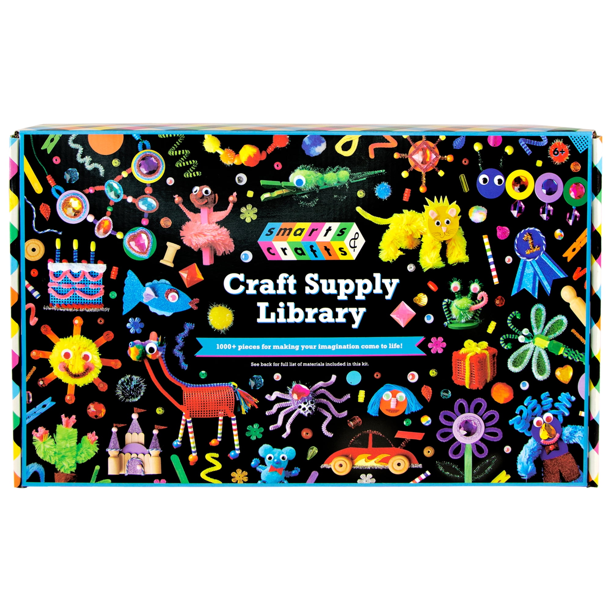 Smarts & Crafts Craft Supply Library Art & Craft Kit 1057 Pieces for Boys &  Girls, Kids & Teens - Walmart.com