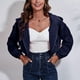 thumbnail image 1 of Puntoco Chaqueta De Pana Con Capucha De Otoño Invierno Para Mujer Chaqueta Corta De Manga Larga Con Hombros Caídos Suelta Retrocesos Puntoco Puntoco-4552, 1 of 8