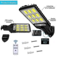 thumbnail image 3 of Solar Street Lights Outdoor Solar Lamp With 3 Light Mode Waterproof Motion Sensor Security Lighting For Garden Patio Path Yard, 3 of 5