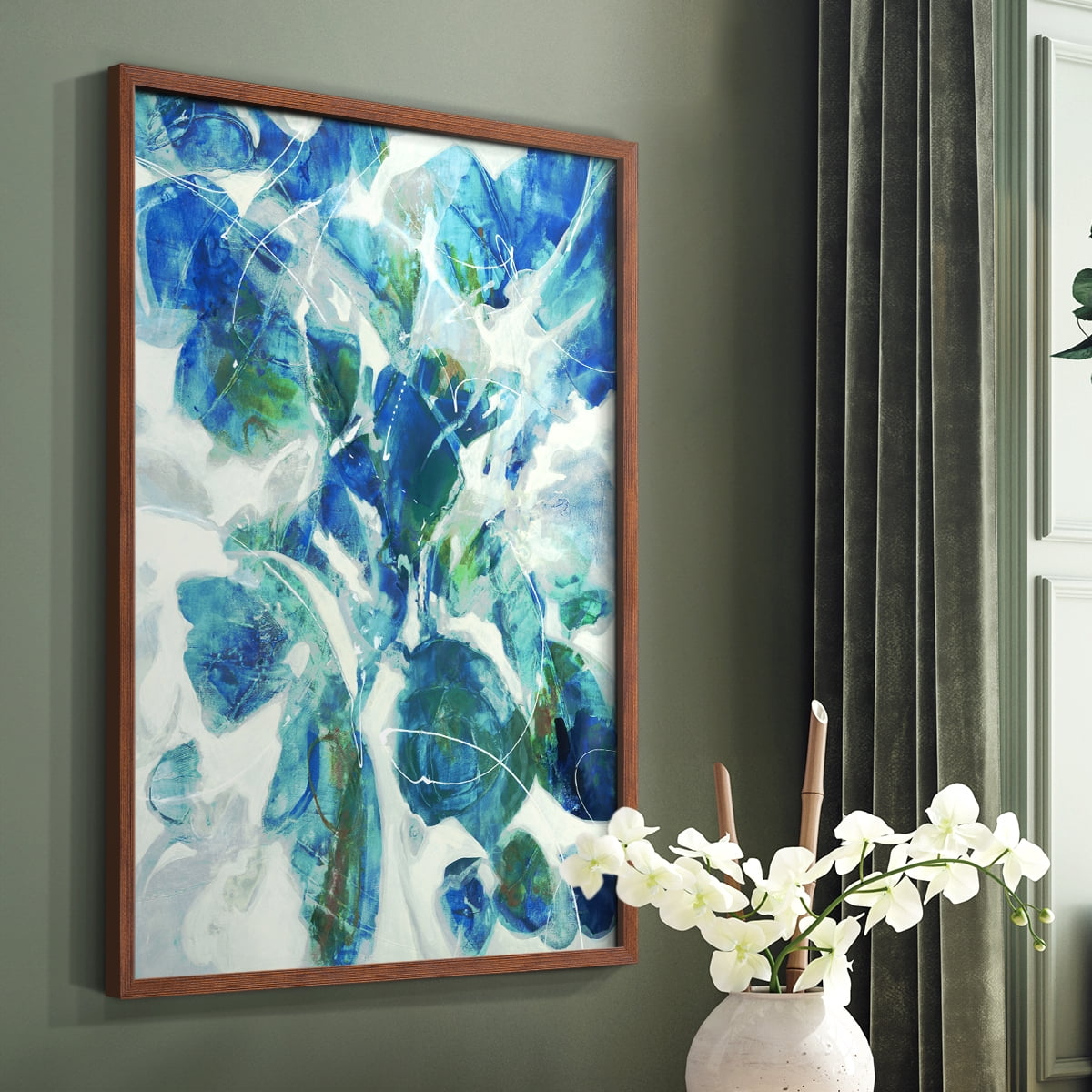 Winding Road Framed Print - Solid Wood in Single Picture Frame Solid Wood 2 Framed Print