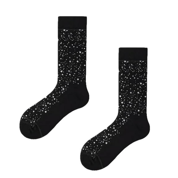 LULULION 1 Pair Reflective Sport Socks Men Cotton Black Casual Wear Street Fashion