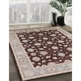 thumbnail image 3 of Ahgly Company Machine Washable Indoor Square Industrial Modern Sepia Brown Area Rugs, 3' Square, 3 of 7