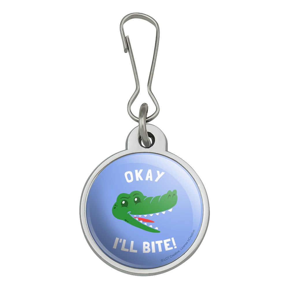 Okay Ill Bite Crocodile Alligator Funny Humor Purse Bag Hanger Holder Hook