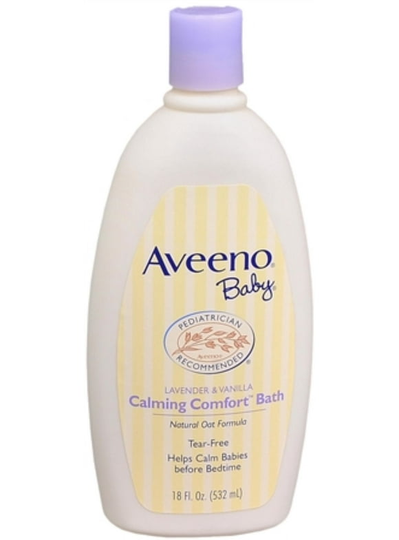 AVEENO Baby Lavender & Vanilla Calming Comfort Bath 18 oz (Pack of 2)