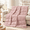 Pink, variant on Unikome lightweight Throw Blankets for Couch, Soft Peach Skin Fabric Down and Feather Fiber Throw for Bedroom Sofa, All Season Winter Comfortable Reversible Blanket,Navy, 50x70"