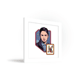 thumbnail image 2 of Gallery Pops Star Wars: Skeleton Crew - Fern Illustrated Badge Wall Art, White Framed Version, 12" x 12", 2 of 5