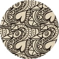 thumbnail image 1 of Ahgly Company Machine Washable Indoor Round Transitional Golden Blonde Gold Area Rugs, 8' Round, 1 of 7