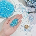 thumbnail image 3 of 90g Deep Sky Blue Bingsu Beads 5.5mm Long Straw Tube Beads Iridescent Crispy Bingsu Beads Lightweight Bingsu Beads Glitter Bingsu Beads for Crunchy Slime Vase Filling DIY Craft Supplies, 3 of 8
