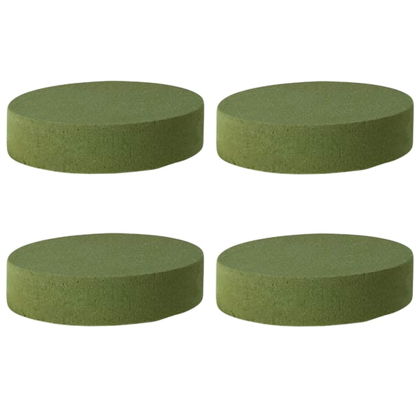 4 bloques redondos de espuma floral, ladrillos de espuma floral verde, bloques de floristería