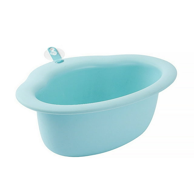 Vegetable Drainer Basket Plastic Sink Strainer Triangular Triangular Sink Strainer Kitchen Fruit Drainer Suction, Light Blue