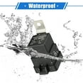 thumbnail image 5 of Unique Bargains 2 Pcs Waterproof Relay DC 24V 40A 4 Pin Relay Car Charge Case Universal for Car Durable Plastic Black, 5 of 6
