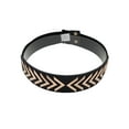 thumbnail image 2 of Women Black Elastic Fashion Belt Hip Waist Gold Arrows Charm Size S M, 2 of 8