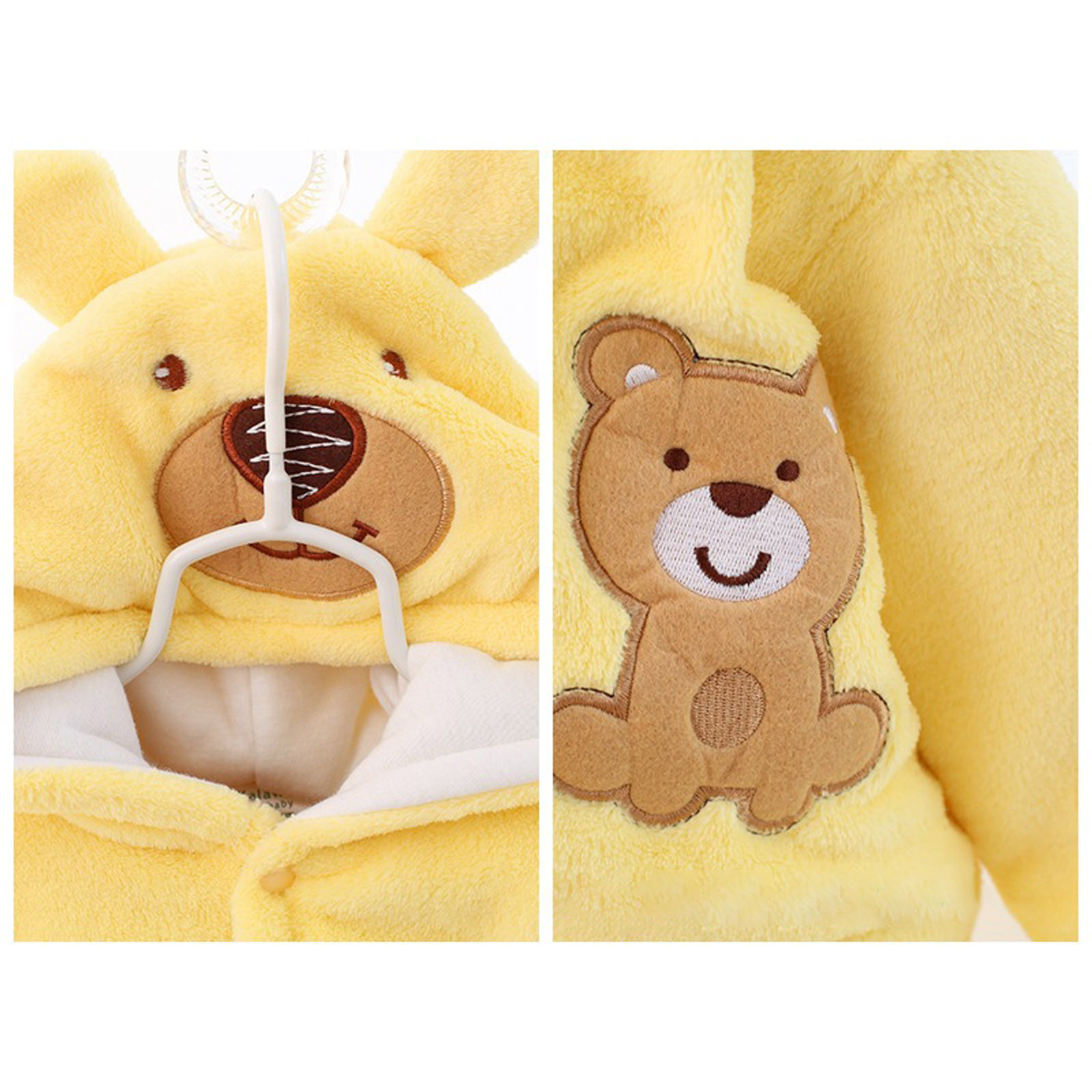 Tiijoy Baby Jumpsuit Footie Hooded One-Piece Footies Cartoon Sleeper, Sizes 12-18M