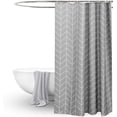 thumbnail image 1 of Grey Geometric Shower Curtain, Bathroom Shower Curtain Waterproof And Mildew Proof With Hook, 180x180 Cm, 1 of 3
