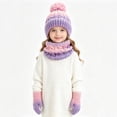 thumbnail image 7 of Besolor 3pc Winter Hat Gloves Scarf for Toddler Kids Girls Boys Knitwear Thickened Thermal Warm Outdoor Skiing Sets, 7 of 7