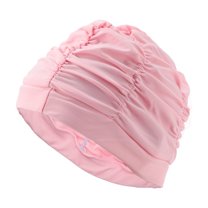 Unique Bargains 1 Pc Pleated Style  Swim Cap 5.91"x9.25" Pink