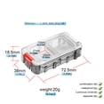 thumbnail image 4 of Caja Aparejos Pesca Gran Capacidad Herramientas Impermeable Con Tapa Transparente (+) Rojo Y Blanco, 4 of 4